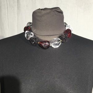 Gorgeous huge cracked bead choker/necklace.